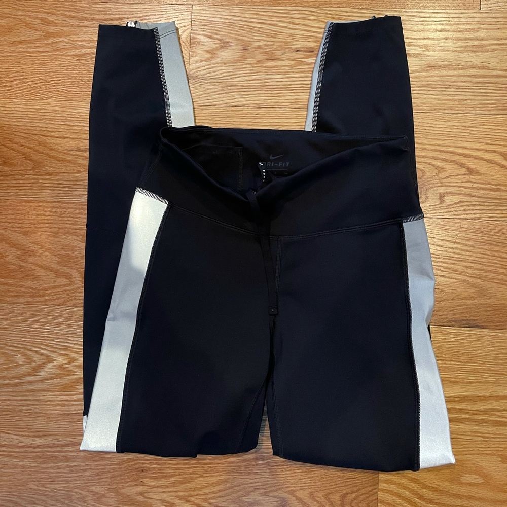 Nike Epic Luxe Running Division Leggings Reflective Tights Black Small